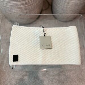 ALL Saints Traveling Rib Scarf Women One Size Color Chaulk